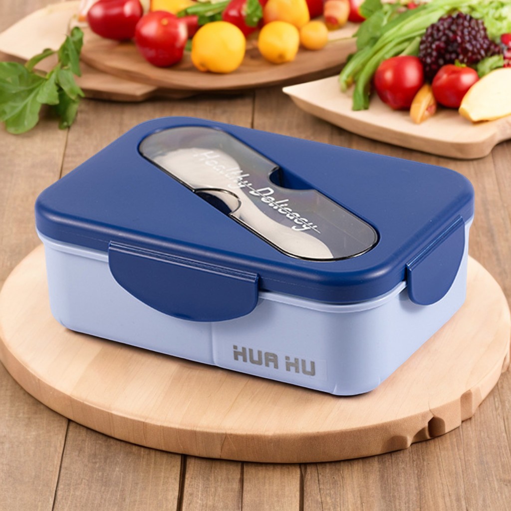 Bento Box - Student Lunchbox Met Vork Plastic Snap