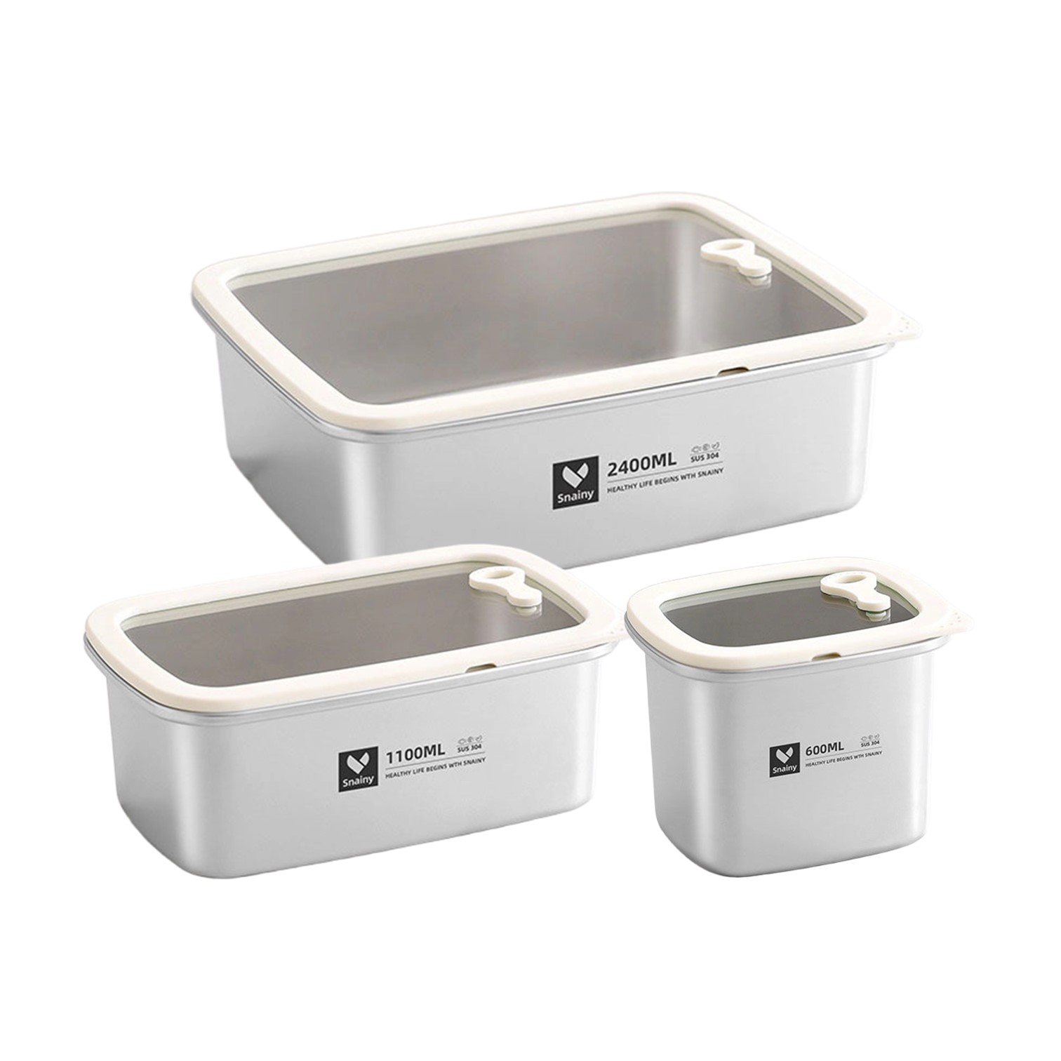 Bento Box - LFGB-gecertificeerde pure 304 roestvrijstalen crisper, micro-vacuüm