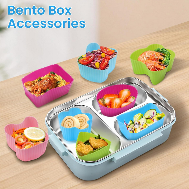 Bento Box - 8PCS Siliconen Lunchbox Verdelers Voor Kinderen