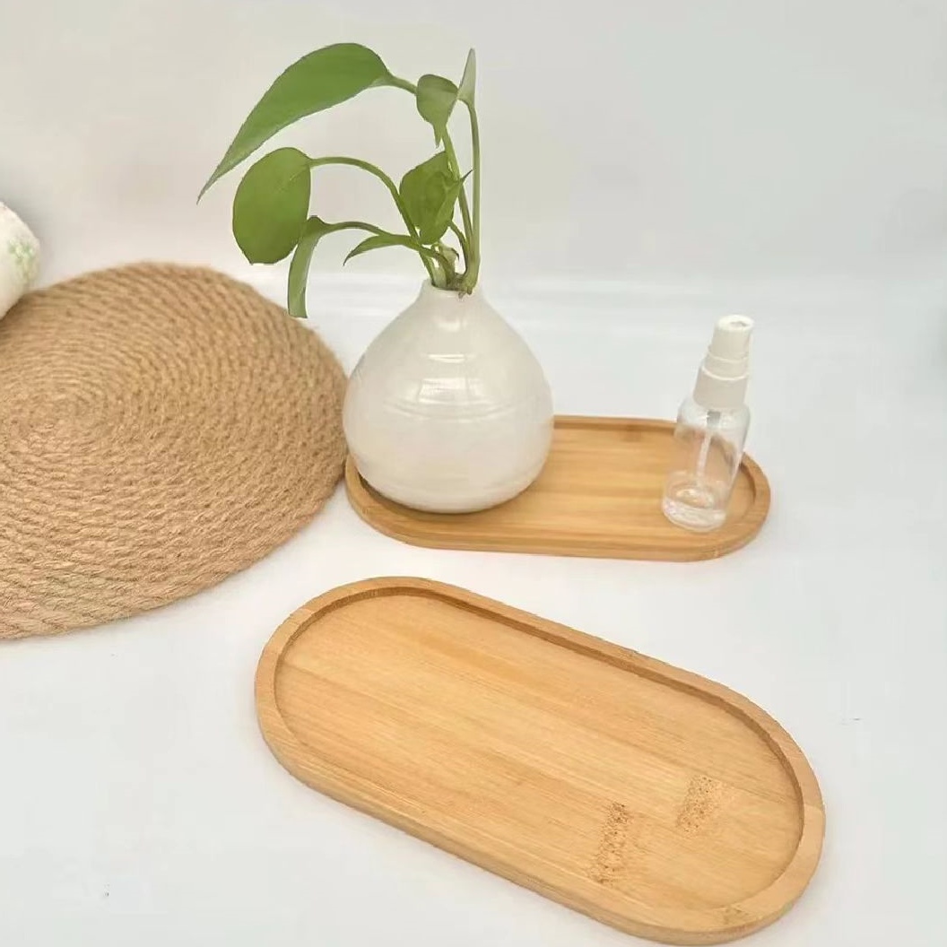 Japanese Snacks - 2 stuks/houten dienblad rond houten dienblad