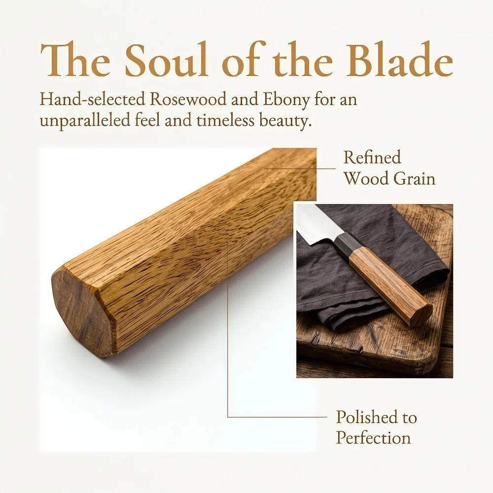 Massief houten, achthoekige ha - Japanese Knife recensie en prijs