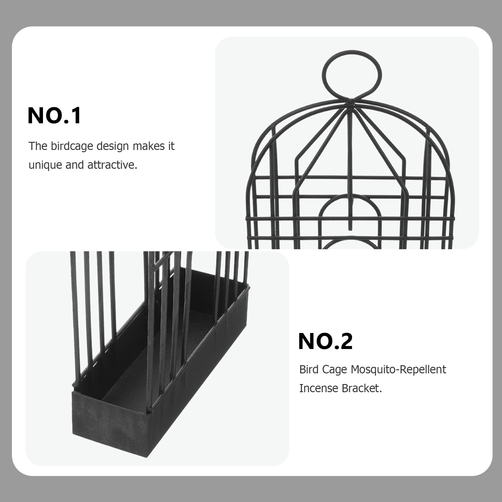 Zwarte retro ijzeren vogelkooi - Incense Holder recensie en prijs