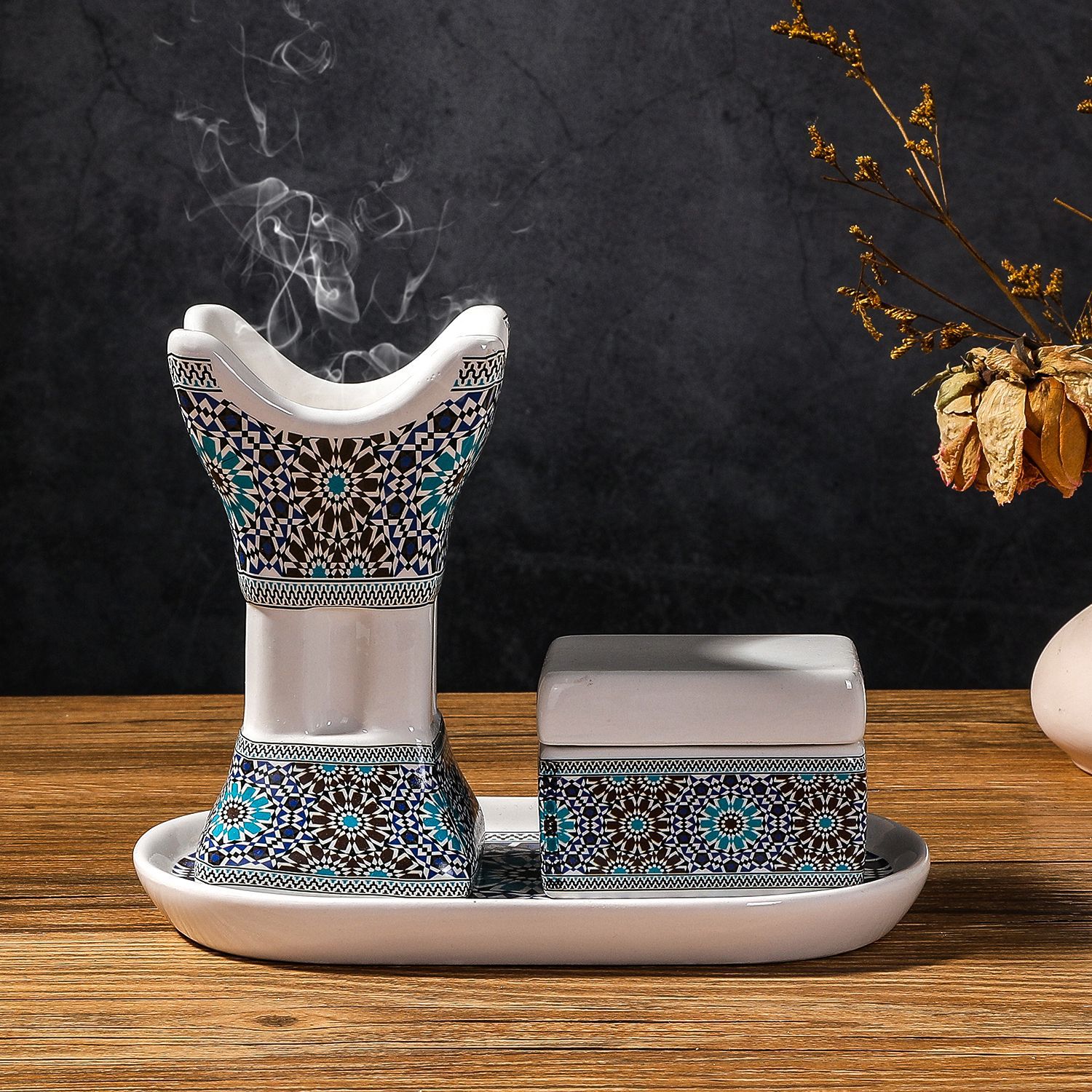 Arabisch keramiek geprint vier - Incense Holder recensie en prijs