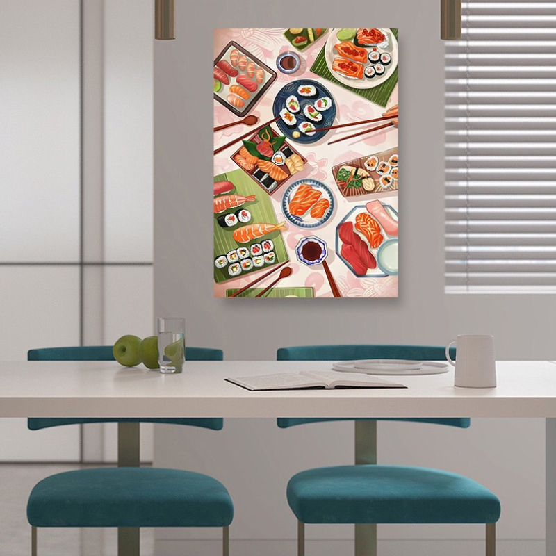 Sushi Zalm Poster Prints Keuke - Japanese Restaurant Lifestyle recensie en prijs