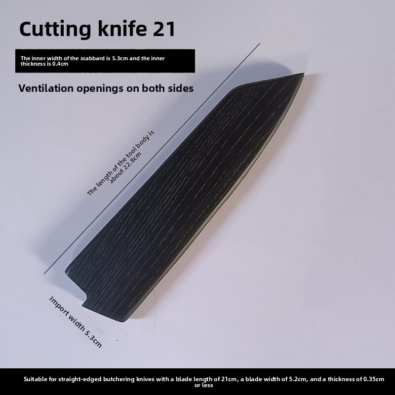 Zwarte lak eikenhouten schede  - Japanese Knife recensie en prijs