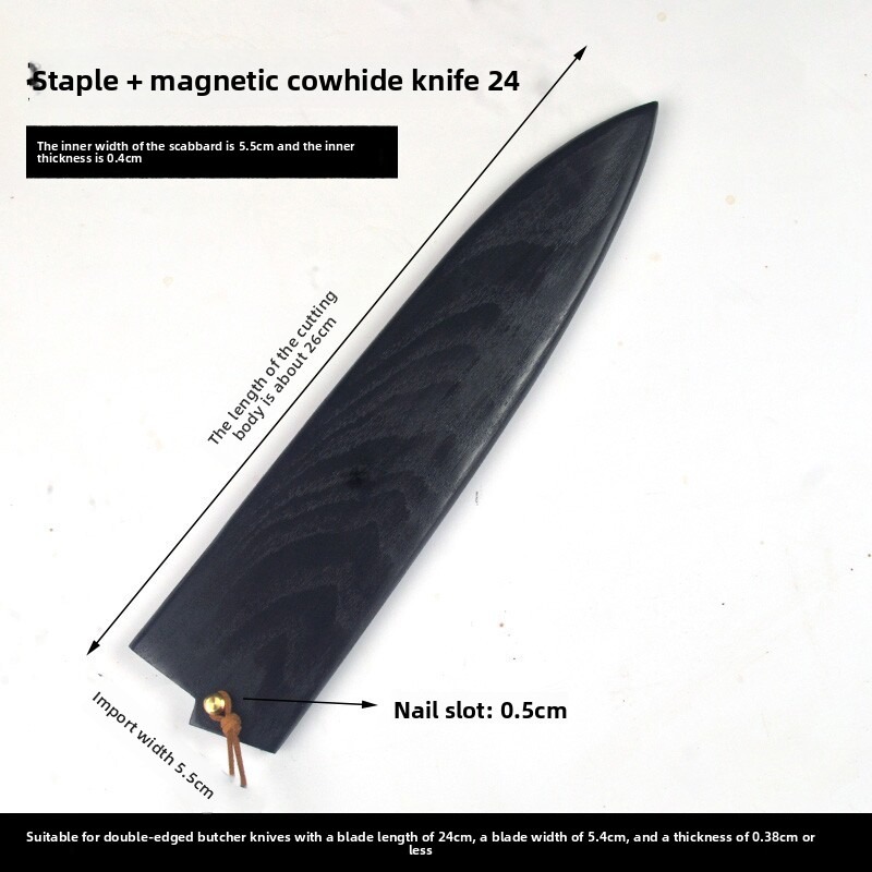 Zwarte lak eikenhouten schede  - Japanese Knife recensie en prijs