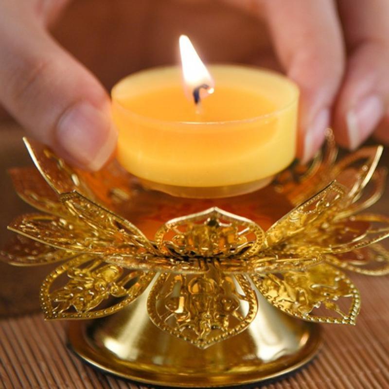 Theelichthouder Goud Lotus Des - Incense Holder recensie en prijs